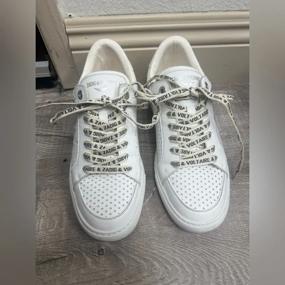 Zadig & Voltaire Perforated White Sneakers - Picture 2 of 7